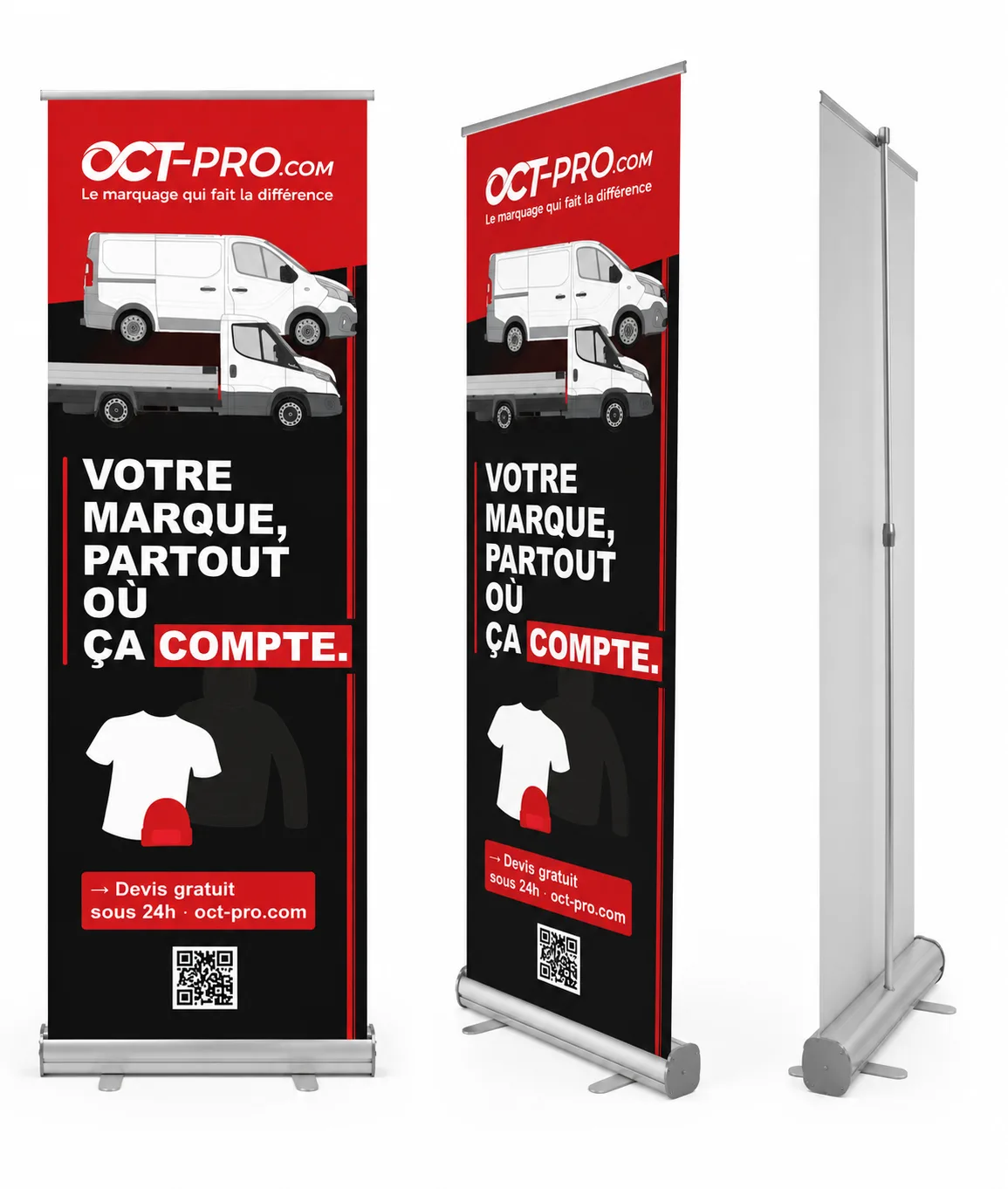 Roll-up publicitaire imprimé par OCT-PRO à Metz